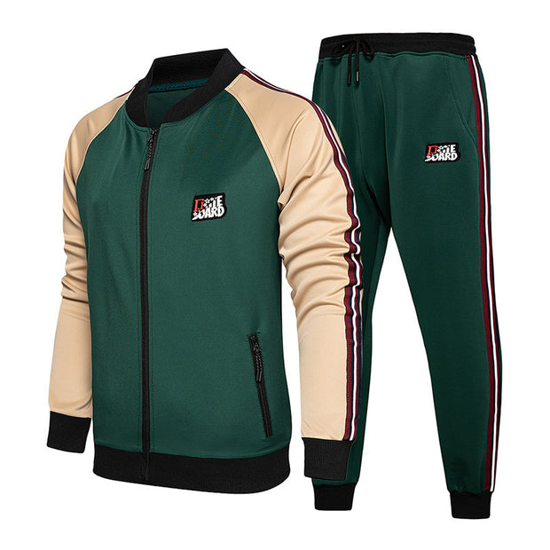 Two-piece set of male tracksuit sports wear fashion