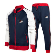 Two-piece set of male tracksuit sports wear fashion