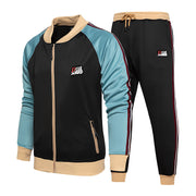 Two-piece set of male tracksuit sports wear fashion