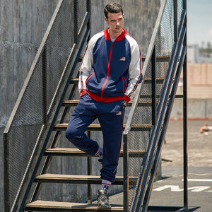 Two-piece set of male tracksuit sports wear fashion