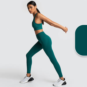 Hip pocket yoga suit sports suit