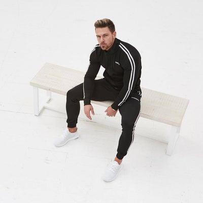Side Webbing Zipper Hoodless Fitness Sports Jacket Top