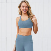 Hip pocket yoga suit sports suit