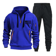 Autumn And Winter Sweater Hoodie Zipper Multi-pocket Pullover