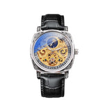 Augulas Men's Automatic Luminous Leather Watch