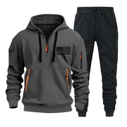 Autumn And Winter Sweater Hoodie Zipper Multi-pocket Pullover