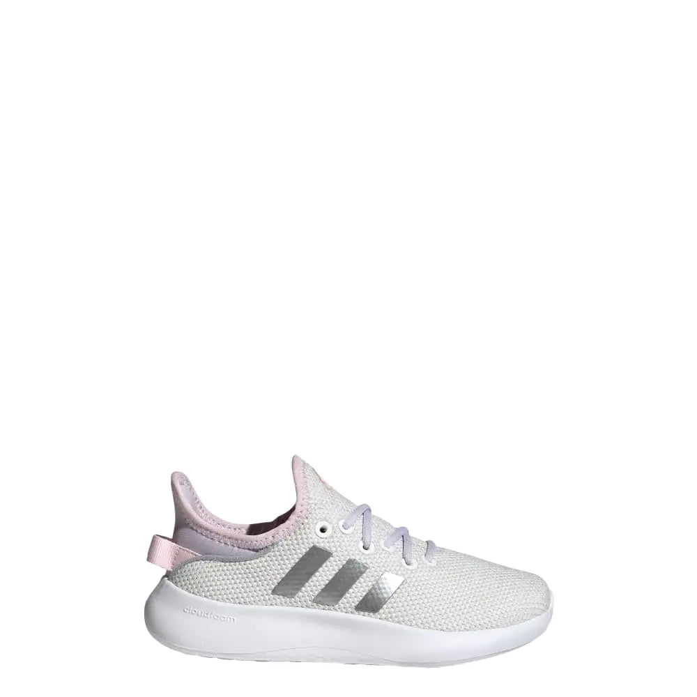 adidas Cloudfoam Pure Sneaker White/Silver Metallic/Silver Dawn 5.5 US Unisex Big Kid