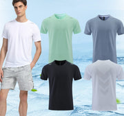 Sports Round Neck Loose Short Sleeved Top For Men