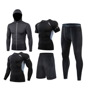 Sports Suit Men's Long-sleeved Trousers Gym Suit Running Training Sports Fitness Tight