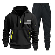 Autumn And Winter Sweater Hoodie Zipper Multi-pocket Pullover