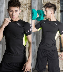Sports Suit Men's Long-sleeved Trousers Gym Suit Running Training Sports Fitness Tight